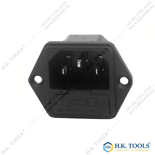 3 Pin Socket With Fuse